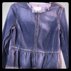 Denim Peplum Jacket